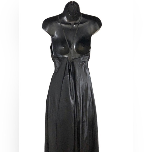 Sincerely Jules white lace open back satin effect black maxi slip dress size XL - Picture 11 of 15